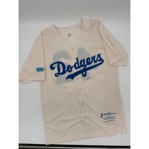 Los Angeles Dodgers Jackie Robinson 42 Jersey Cream UCLA Health Mens Medium